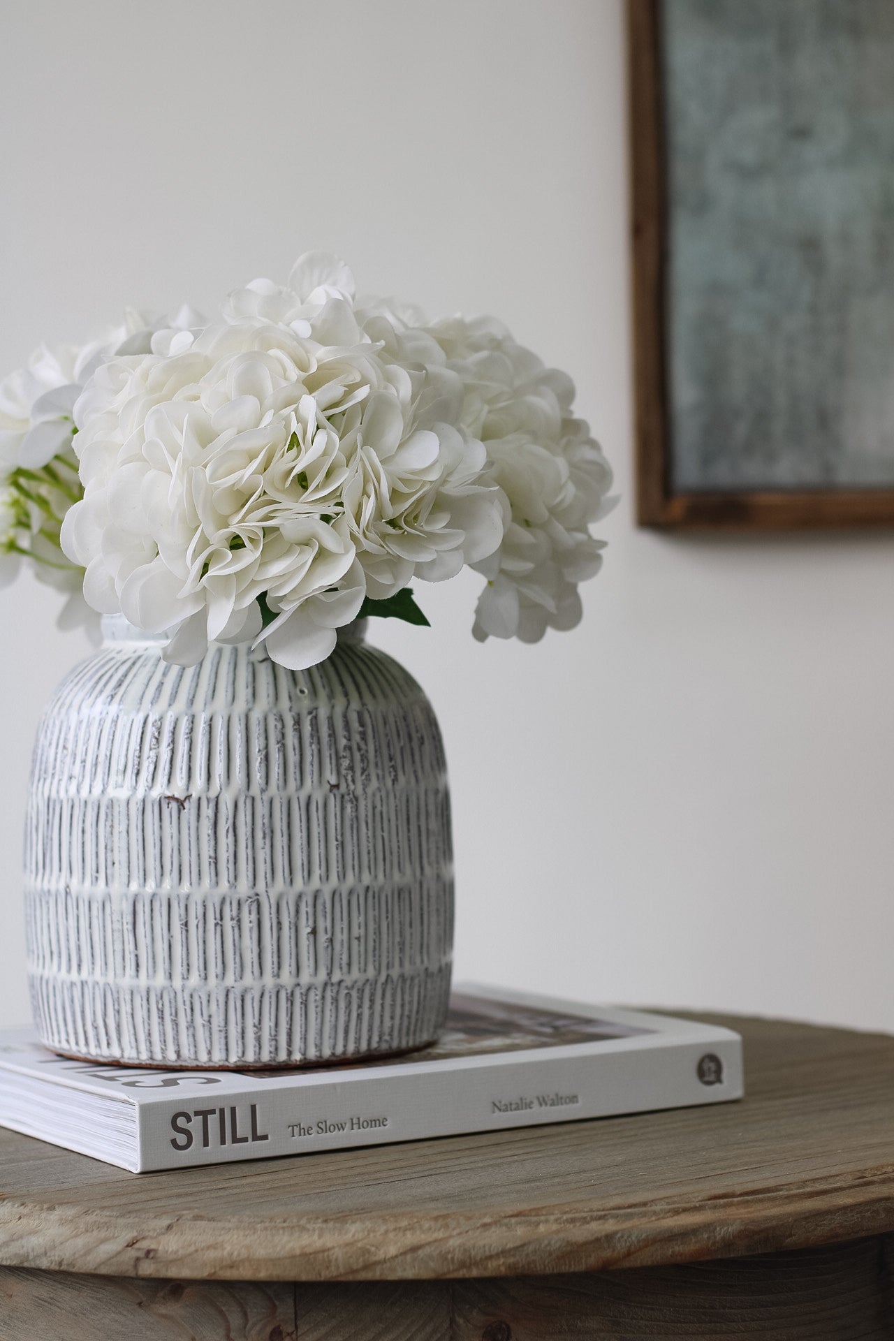 Faux White Hydrangea Real Touch