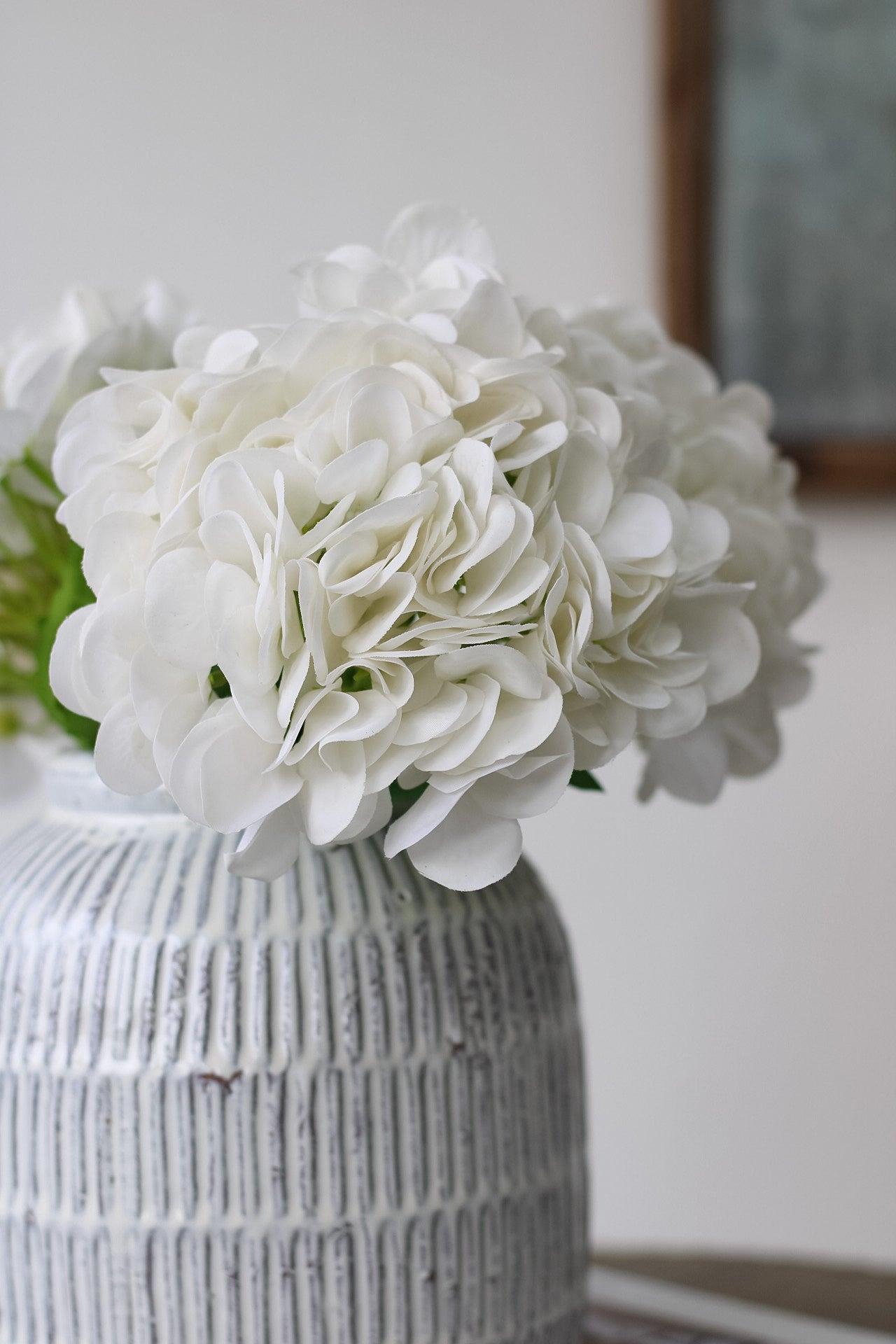 Faux White Hydrangea Real Touch