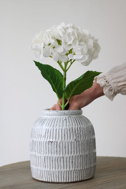 Faux White Hydrangea Real Touch