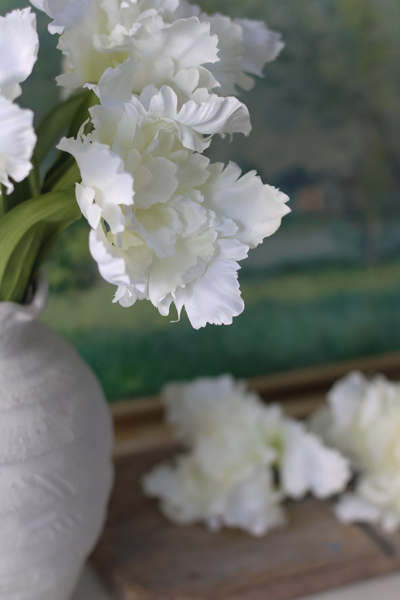 Faux White Parrot Tulip