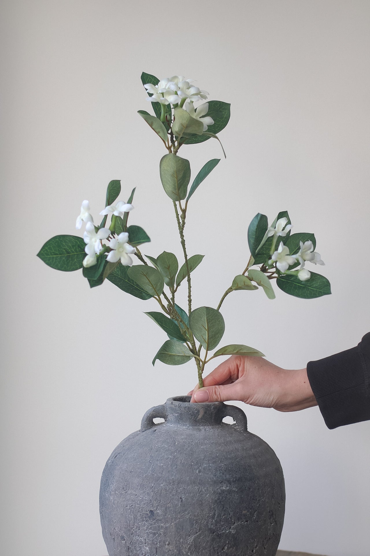 Faux White Stephanotis Stem