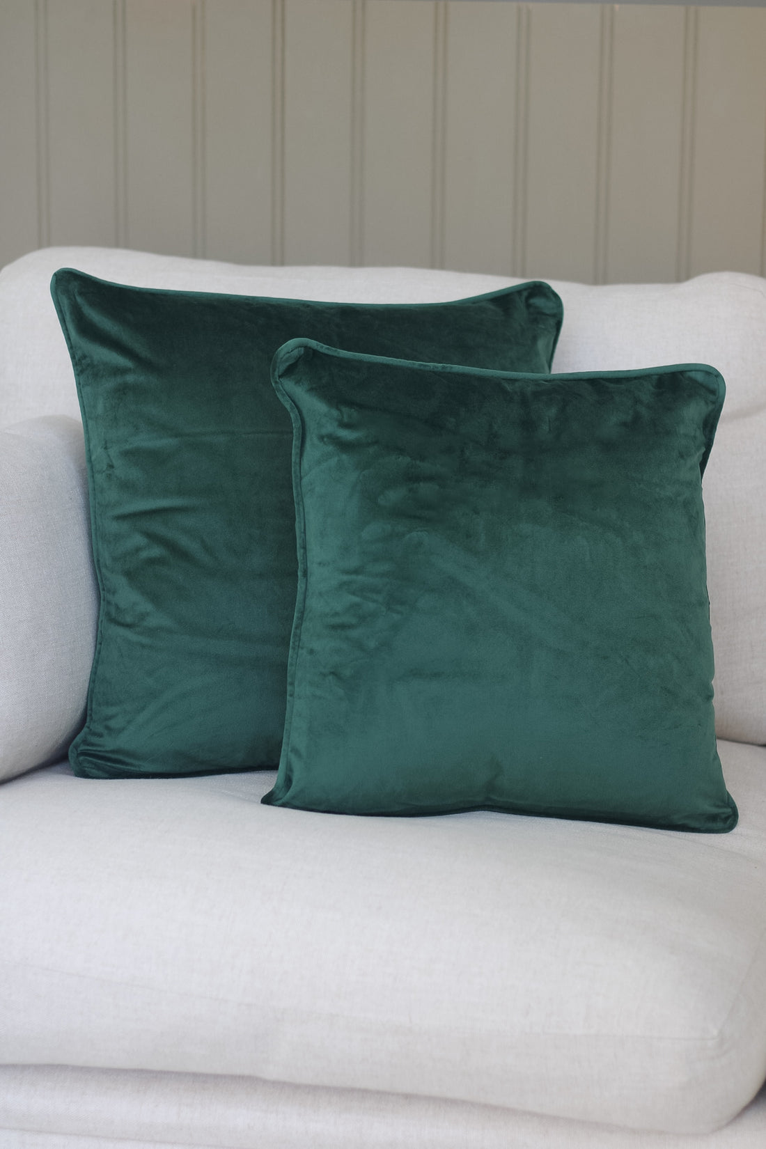 Forest Green Velvet Square Cushion for elegant home decor