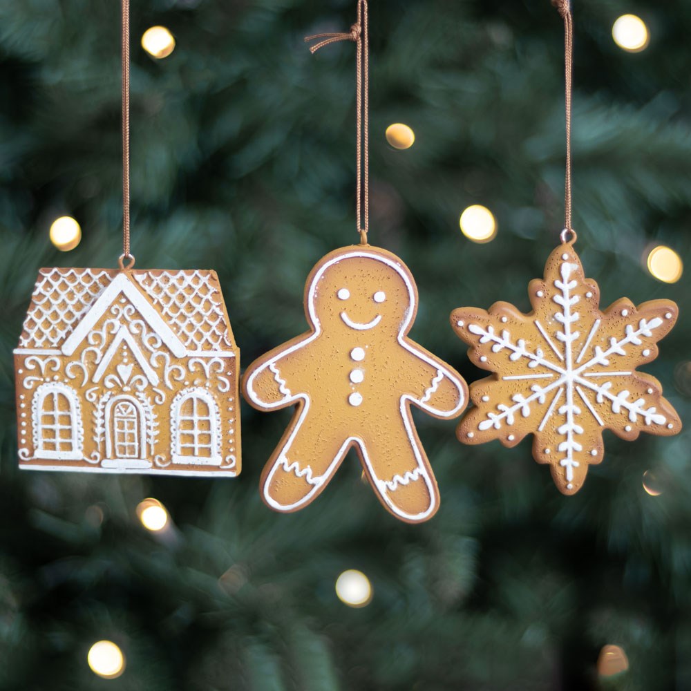 Gingerbread Tree Hangers | Set of 3