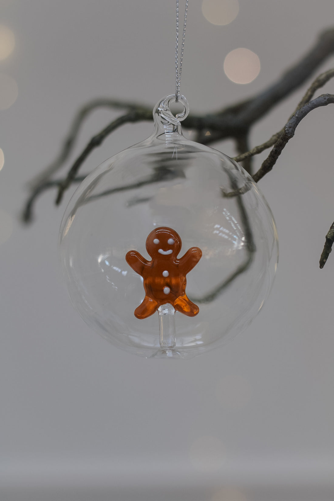 Glass Gingerbread Bauble