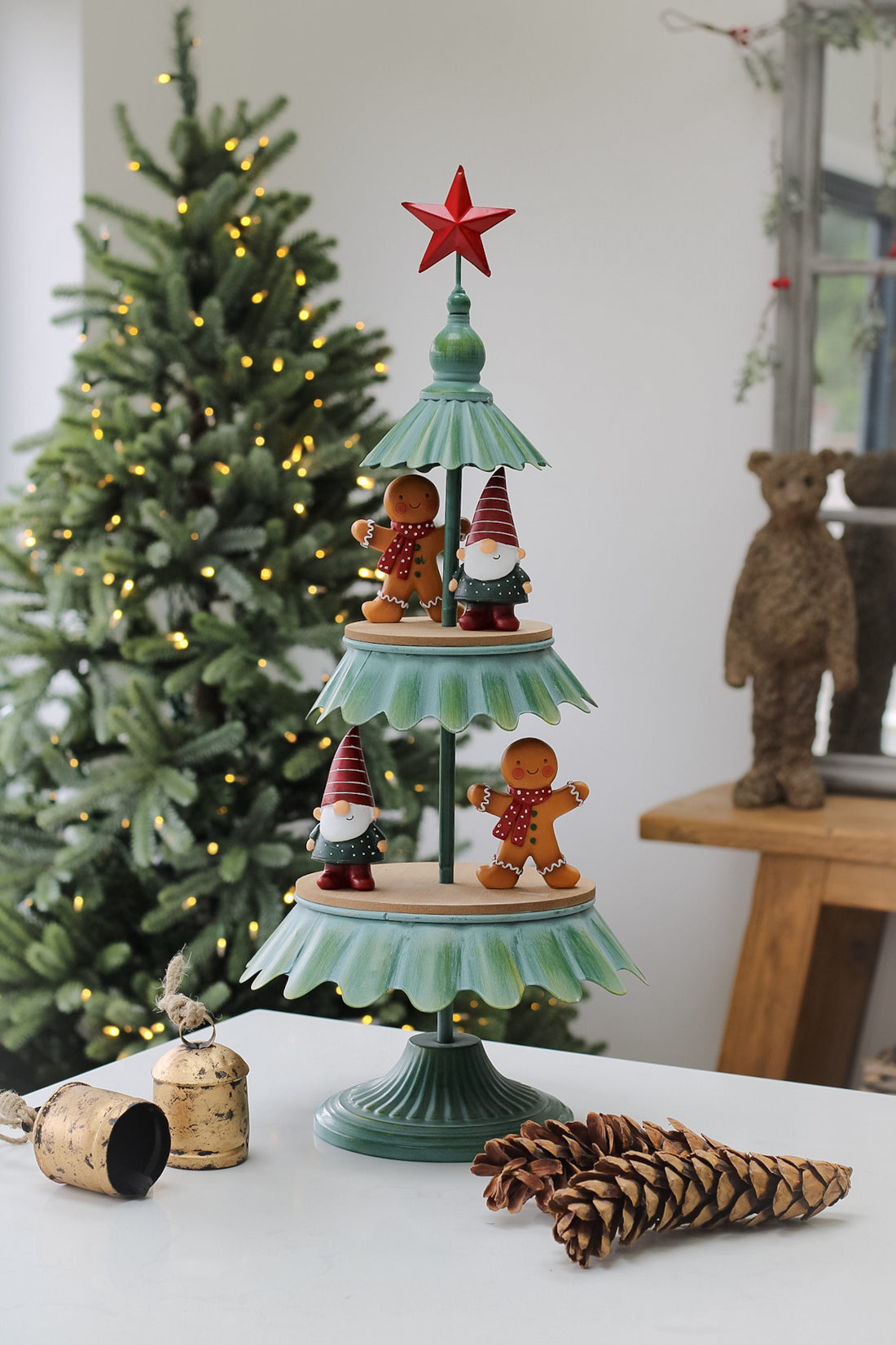 Green Metal Christmas Tree Styling Stand