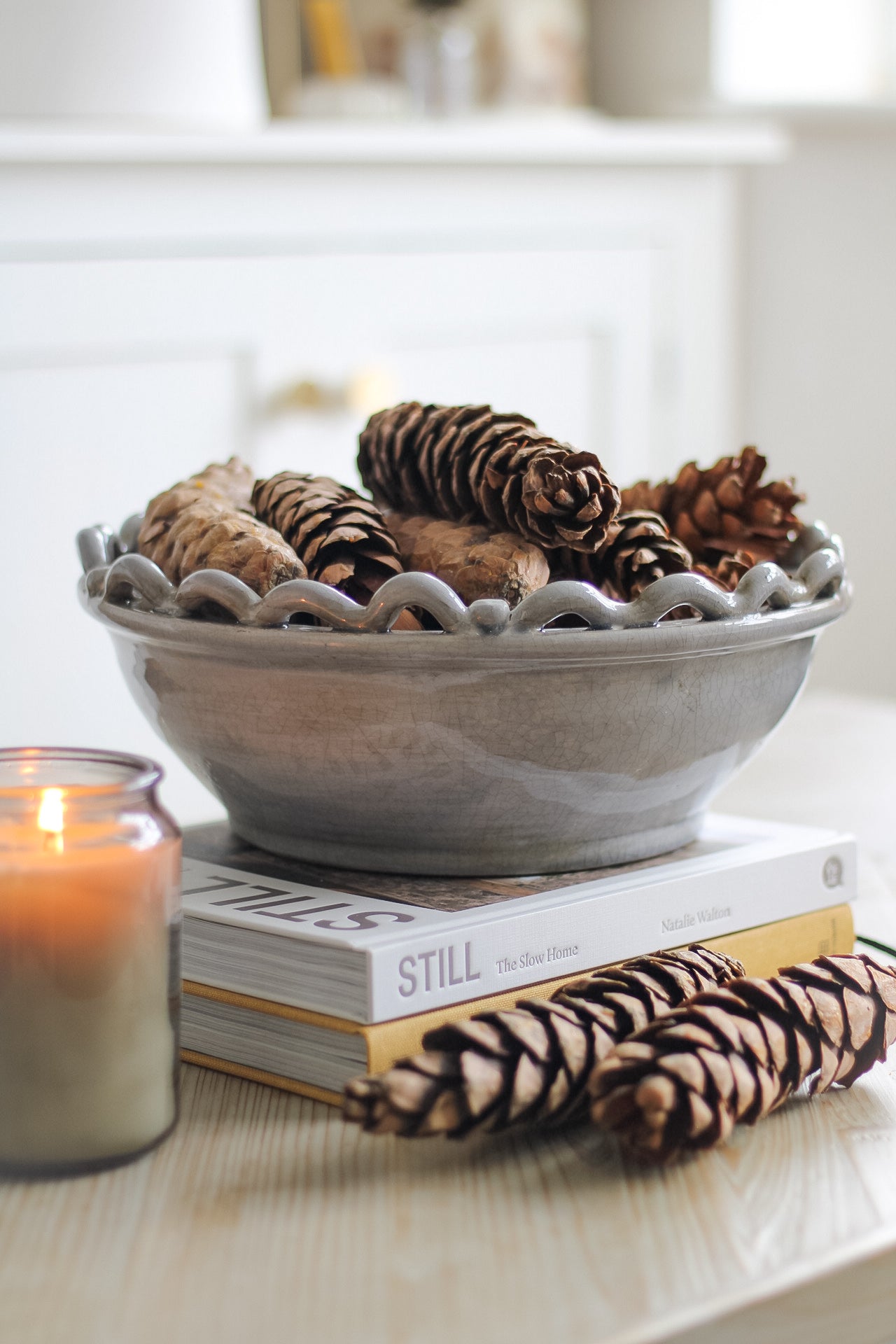 Grey Ceramic Wave Bowl