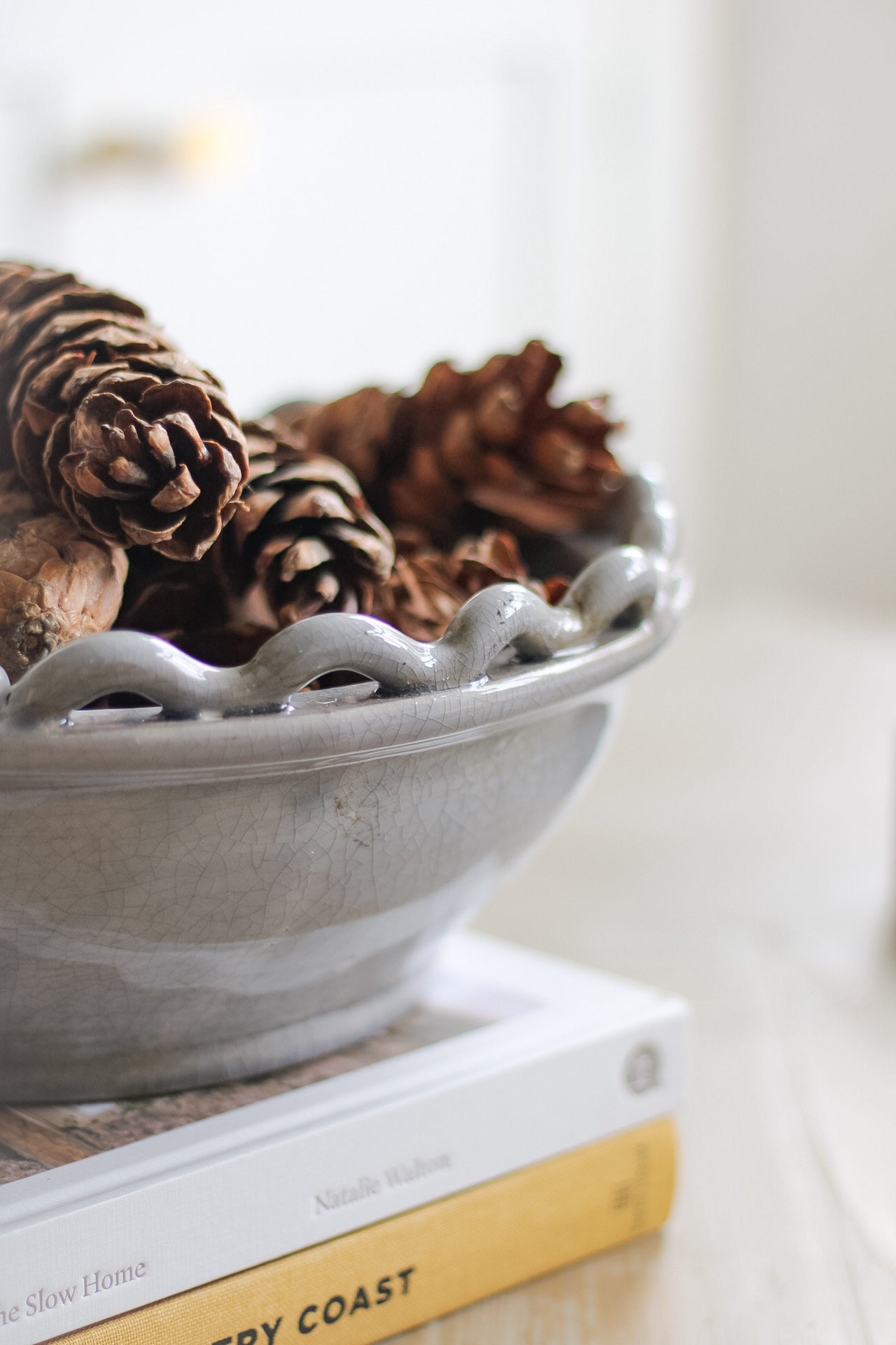 Grey Ceramic Wave Bowl