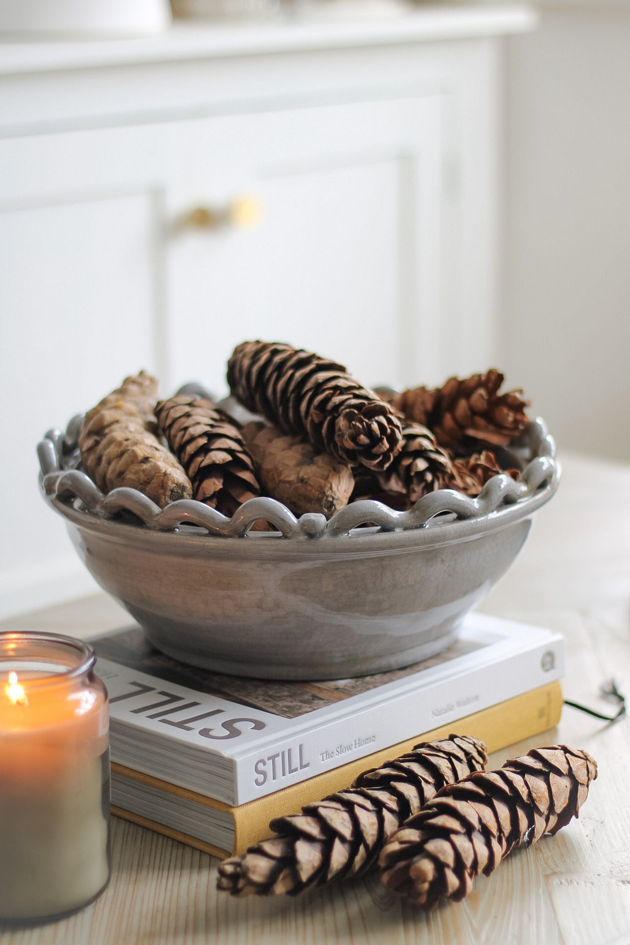 Grey Ceramic Wave Bowl