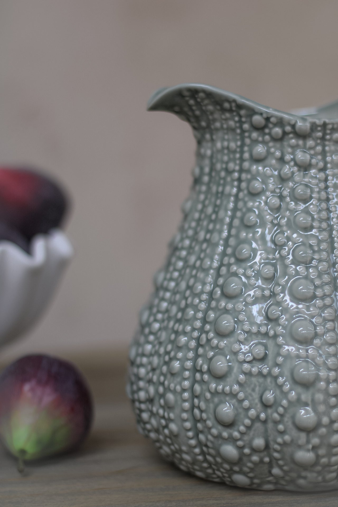 Grey Porcelain Sea Urchin Jug