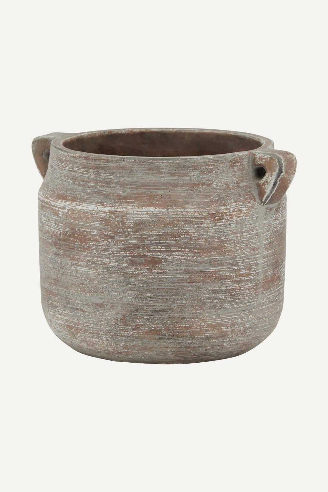 Halton Aged Ceramic Rustic Brown Pot