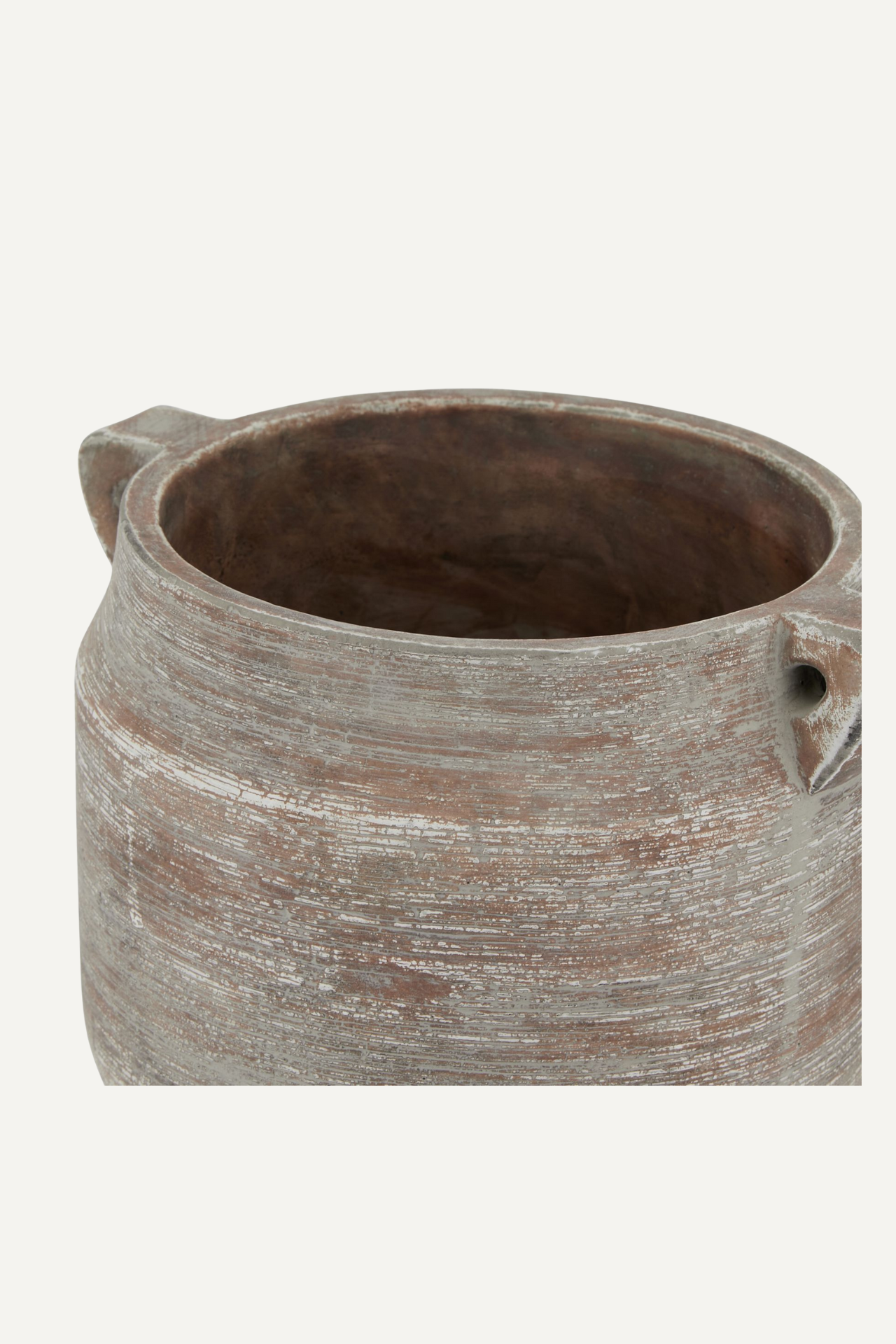 Halton Aged Ceramic Rustic Brown Pot