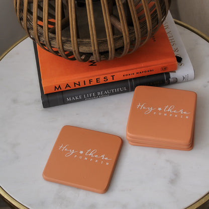 Hey There Pumpkin Ceramic Coasters