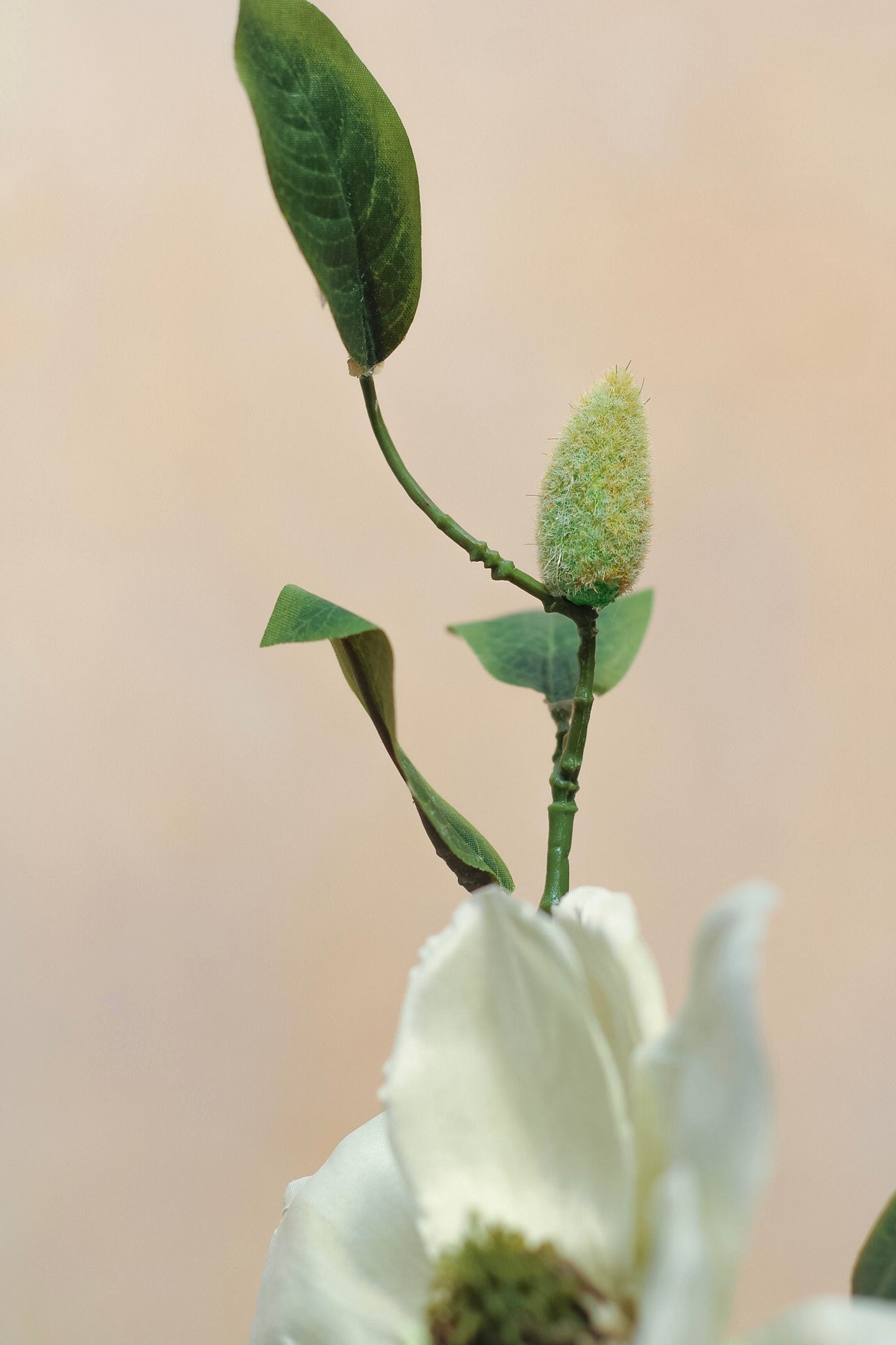 Faux Cream Magnolia Stem