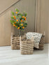 Rustic Grey Washed Rattan Square Storage Basket