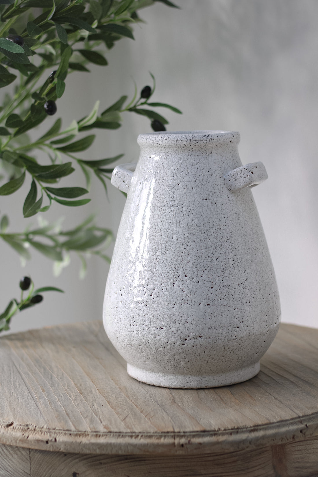 Lafferty Rustic White Terracotta Vase