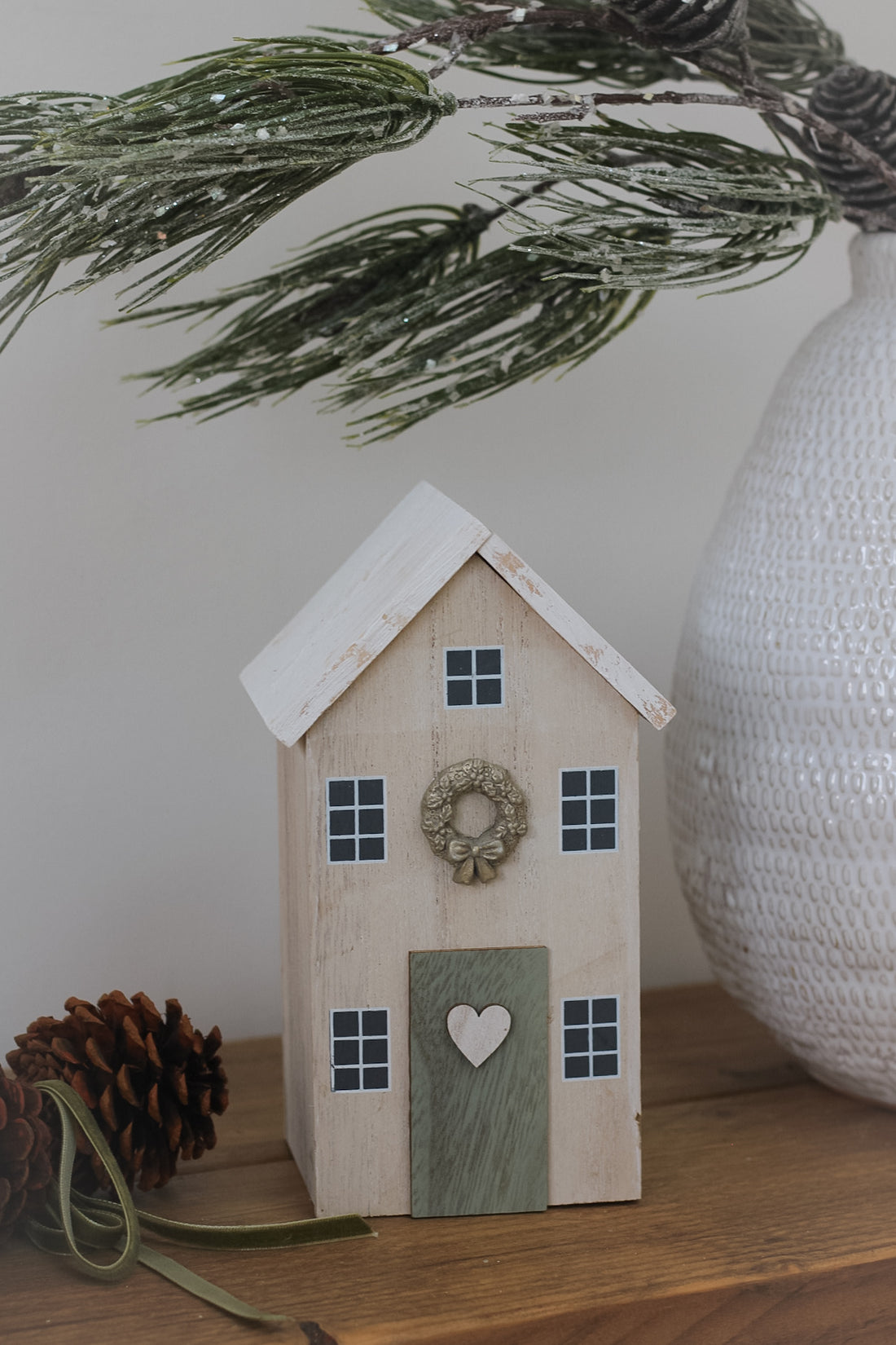 Light Grey Wooden Christmas House