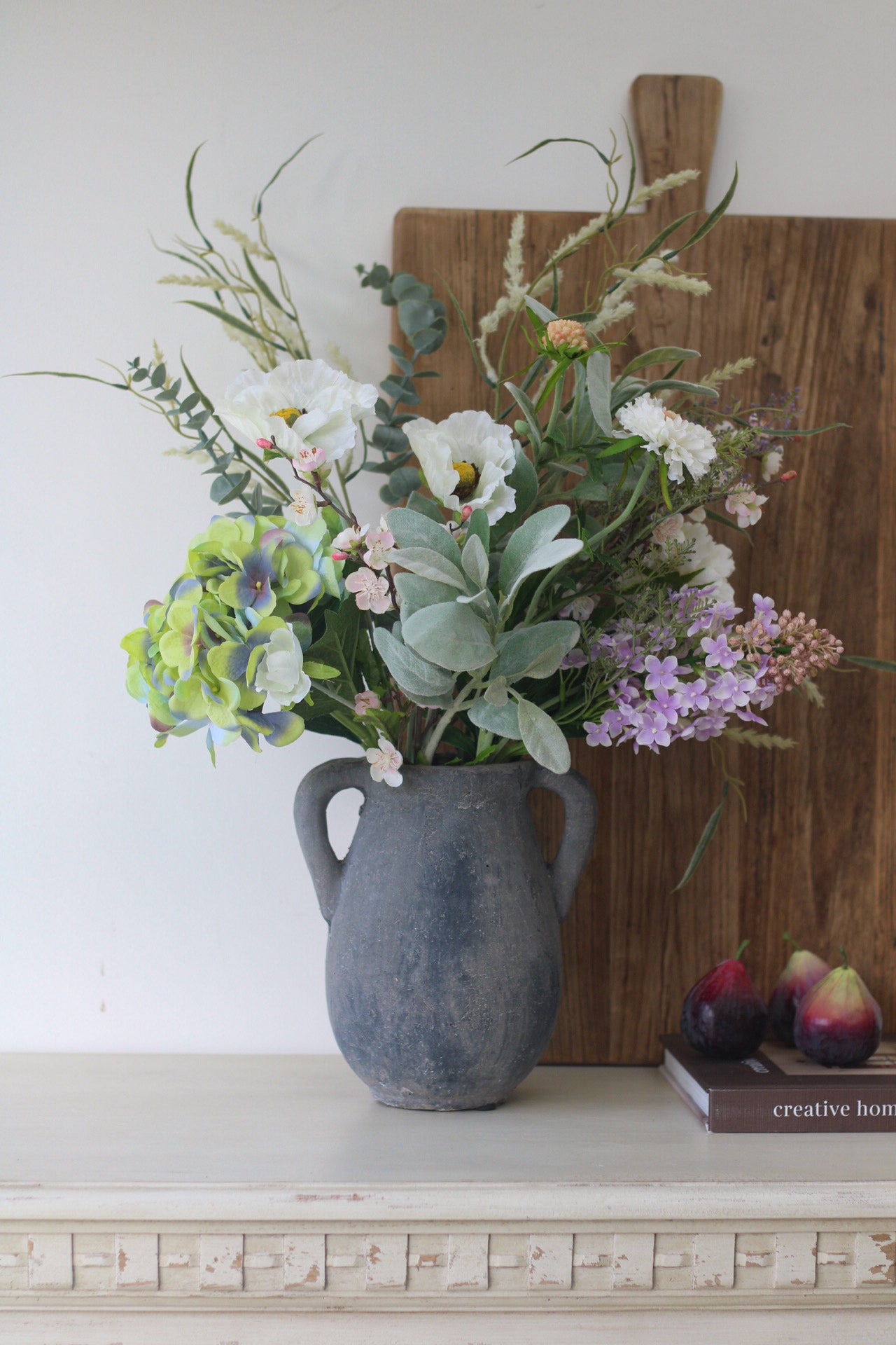 Lilac Country Garden Faux Floral Arrangement