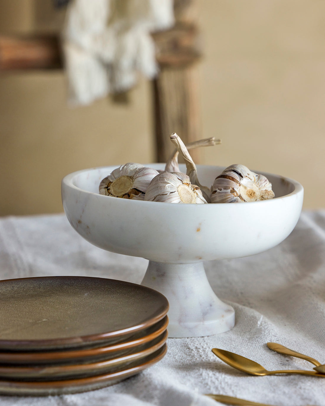 Marble Pedestal Bowl