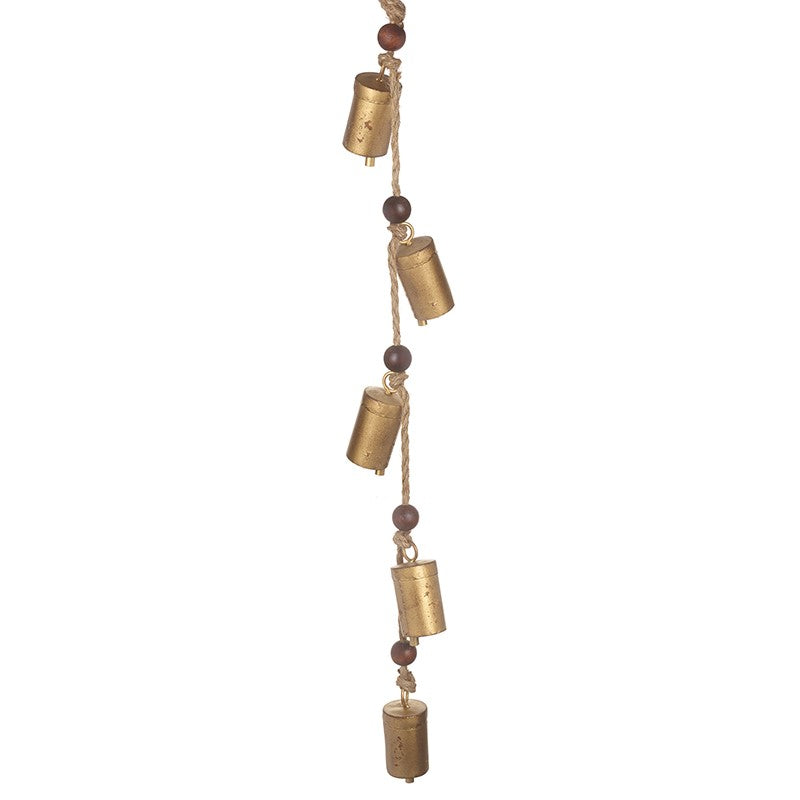 Matt Gold Rustic Cow Bell Garland