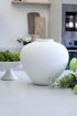 Textured White Vase on kitchen work top