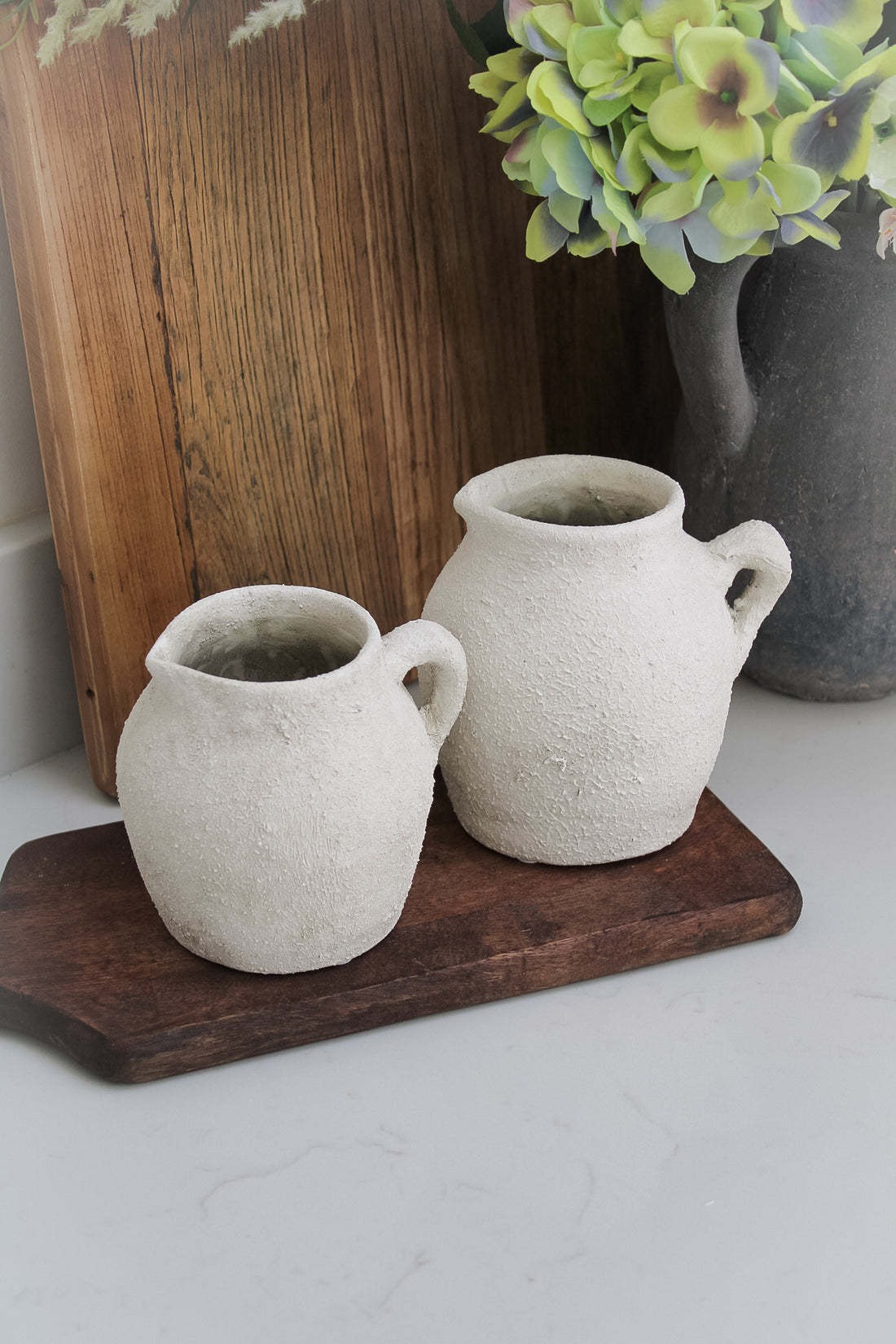 Merton White Textured Jug