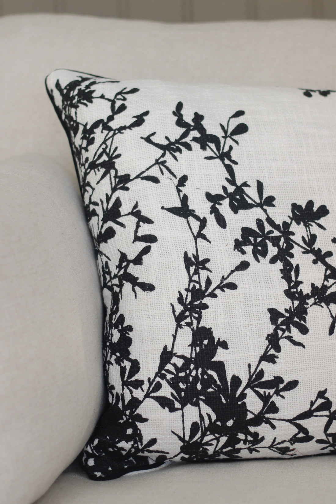 Monochrome Floral Cushion for home decor