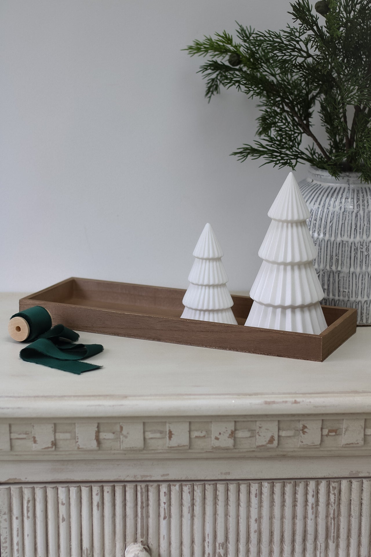 Narrow Wooden Styling Tray