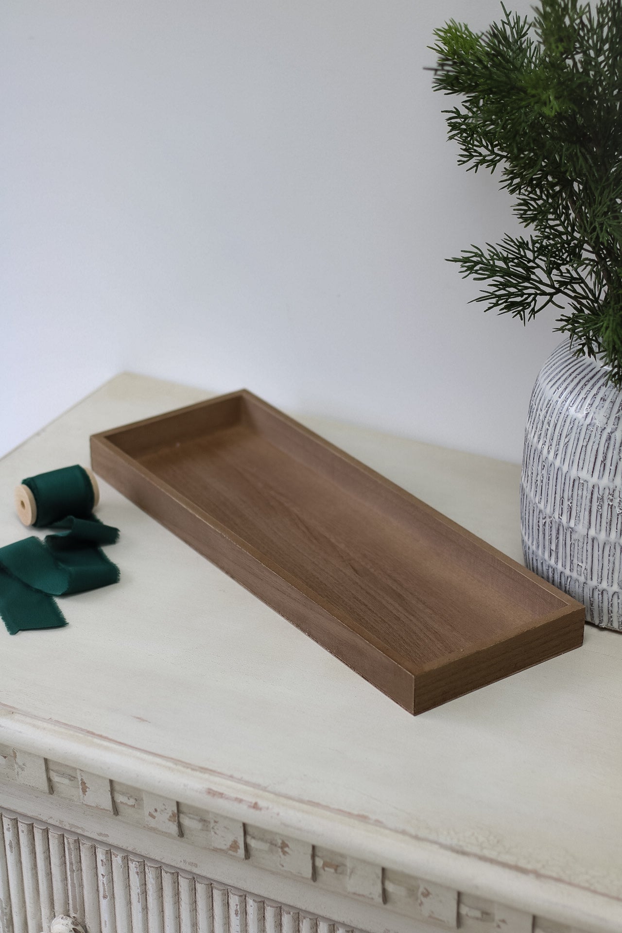 Narrow Wooden Styling Tray