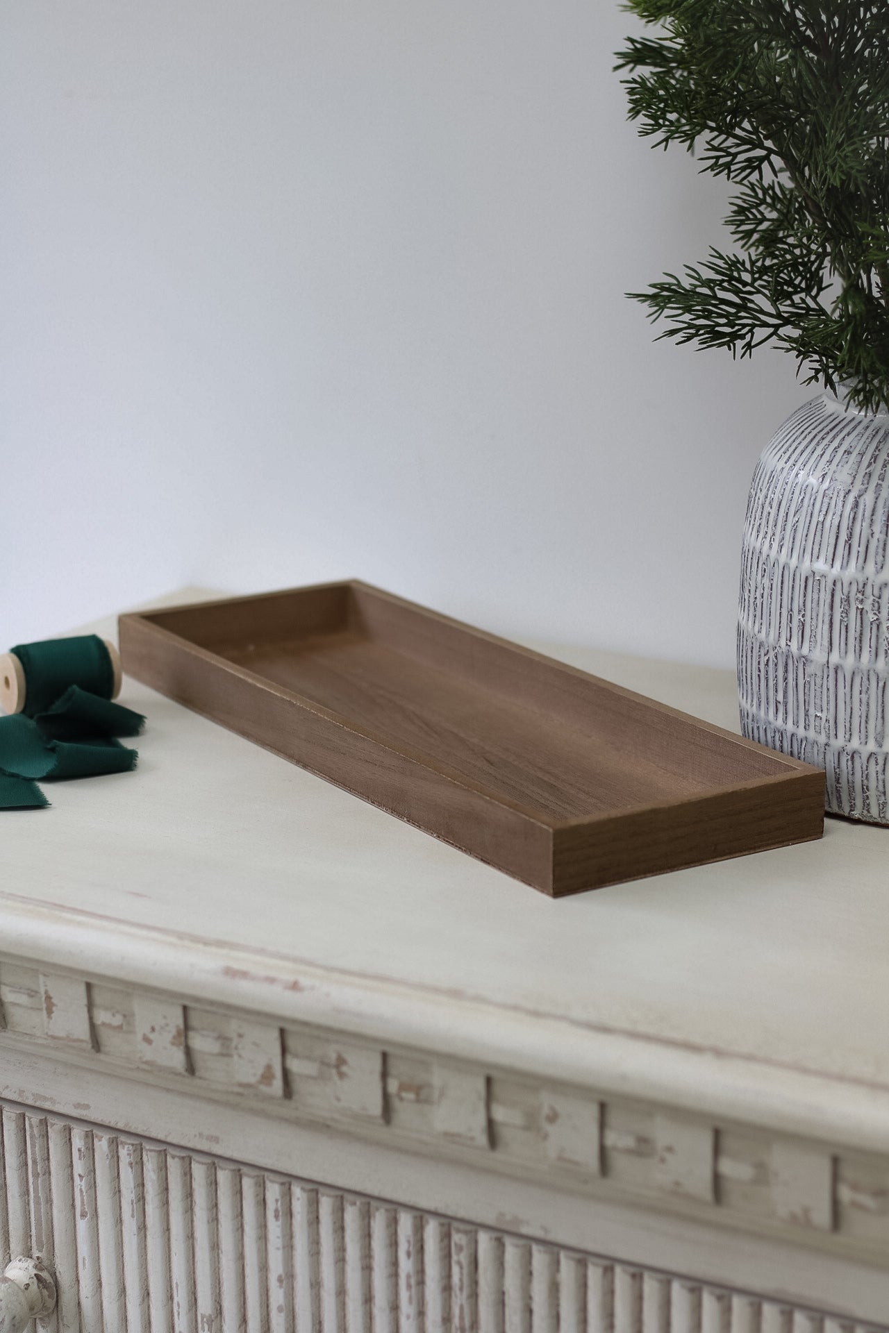 Narrow Wooden Styling Tray