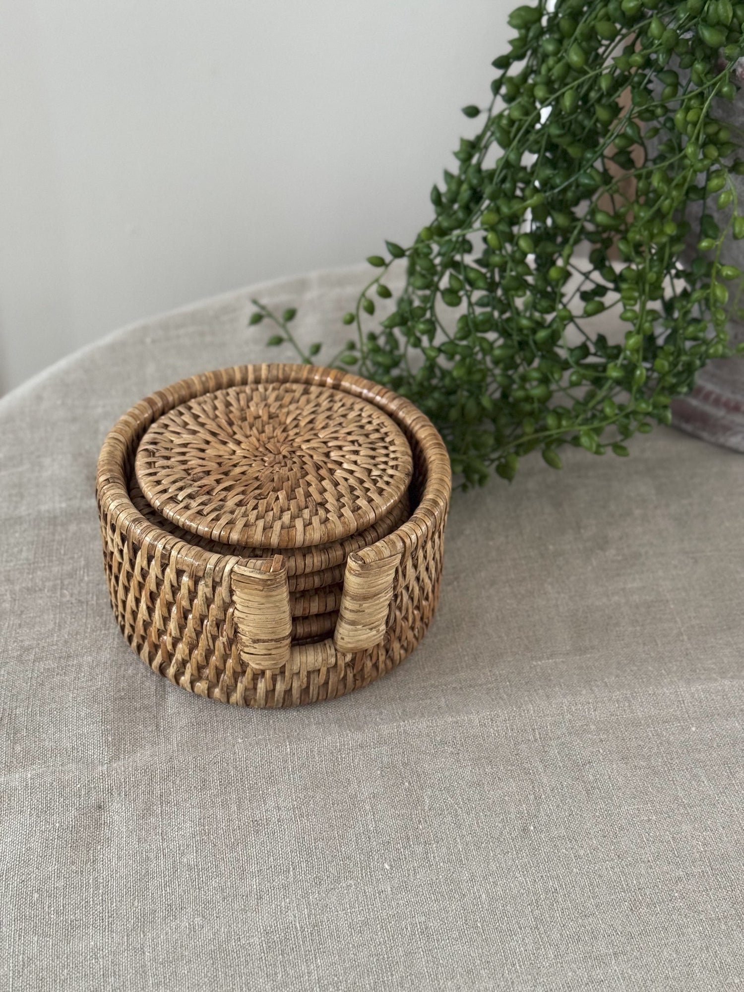 Natural Rattan Coasters