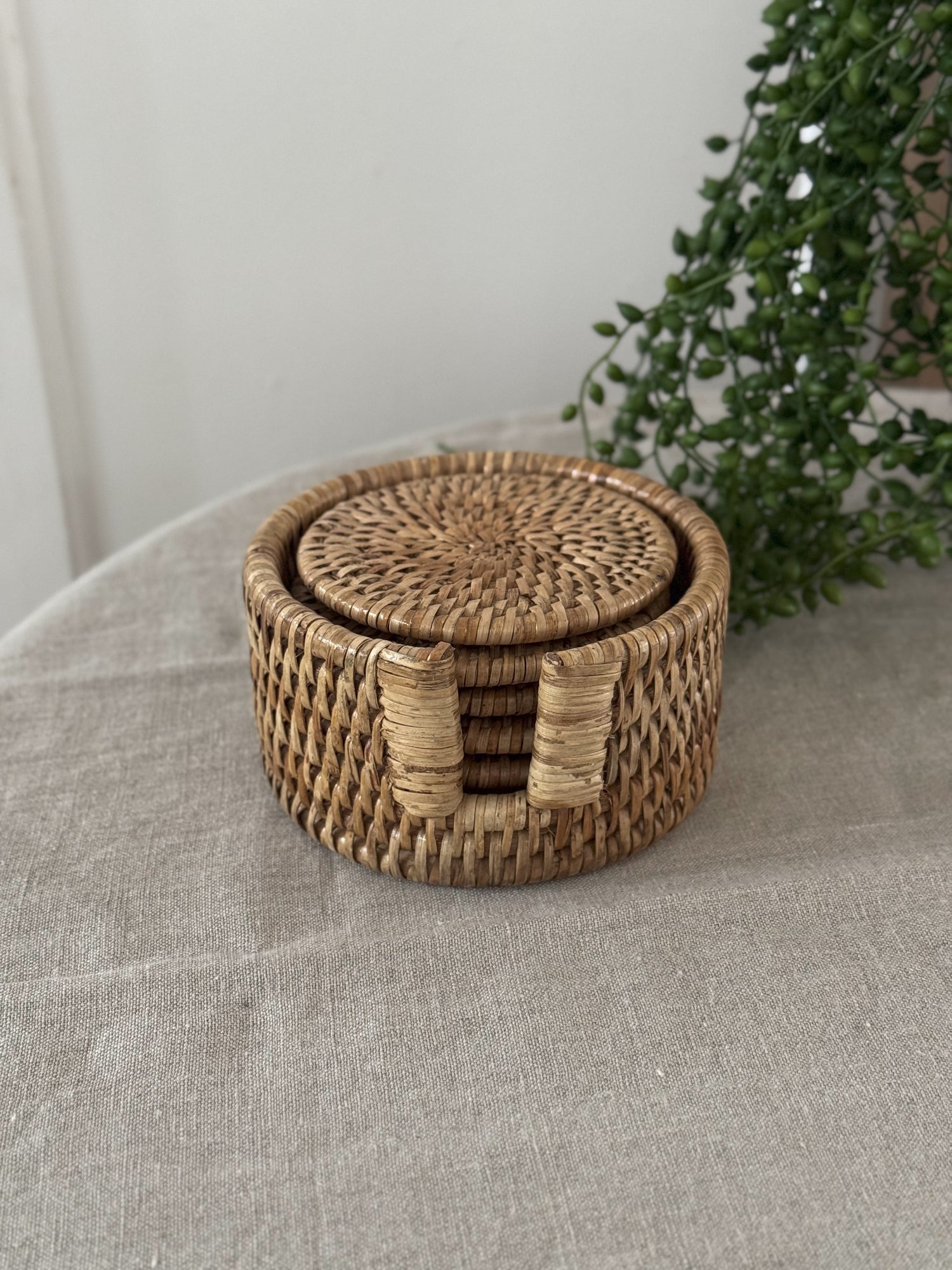 Natural Rattan Coasters