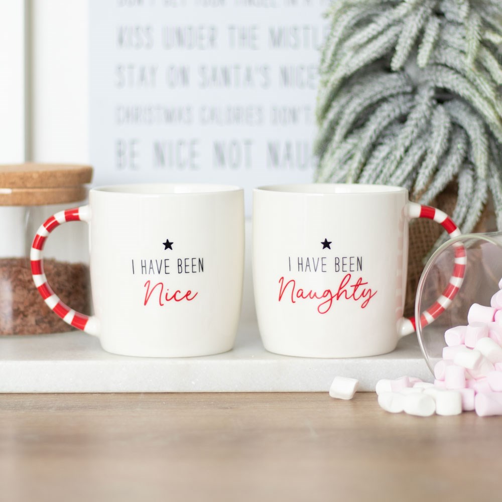 Naughty &amp; Nice Mug Set