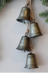 Patterned Antique Brass Bells Garland