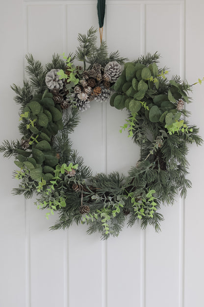 Pine and Eucalyptus Festive Wreath 001