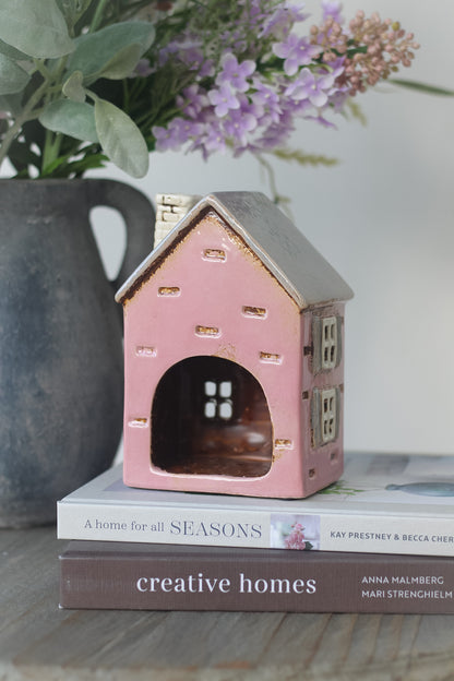 Pink Ceramic Spring Heart House