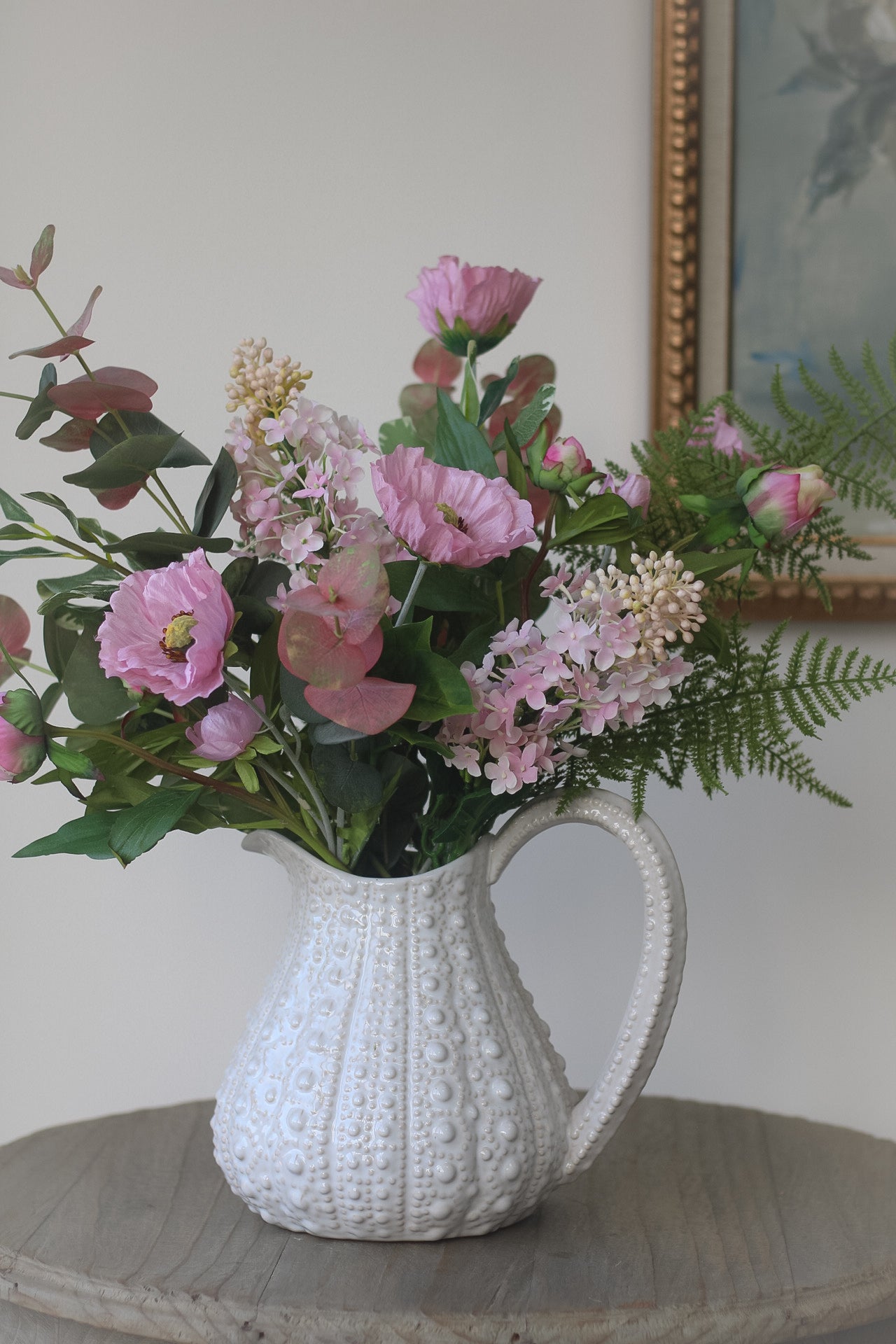 Pink Garden Meadow Faux Floral Arrangement