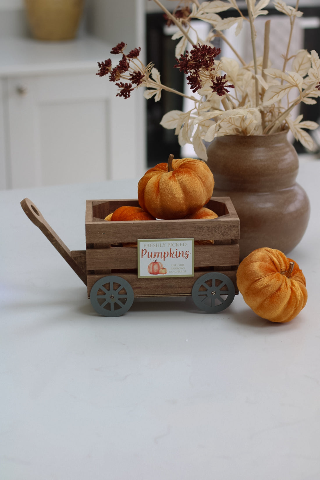 Pumpkin Cart Decoration