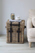 Rattan Storage End Table Trunk