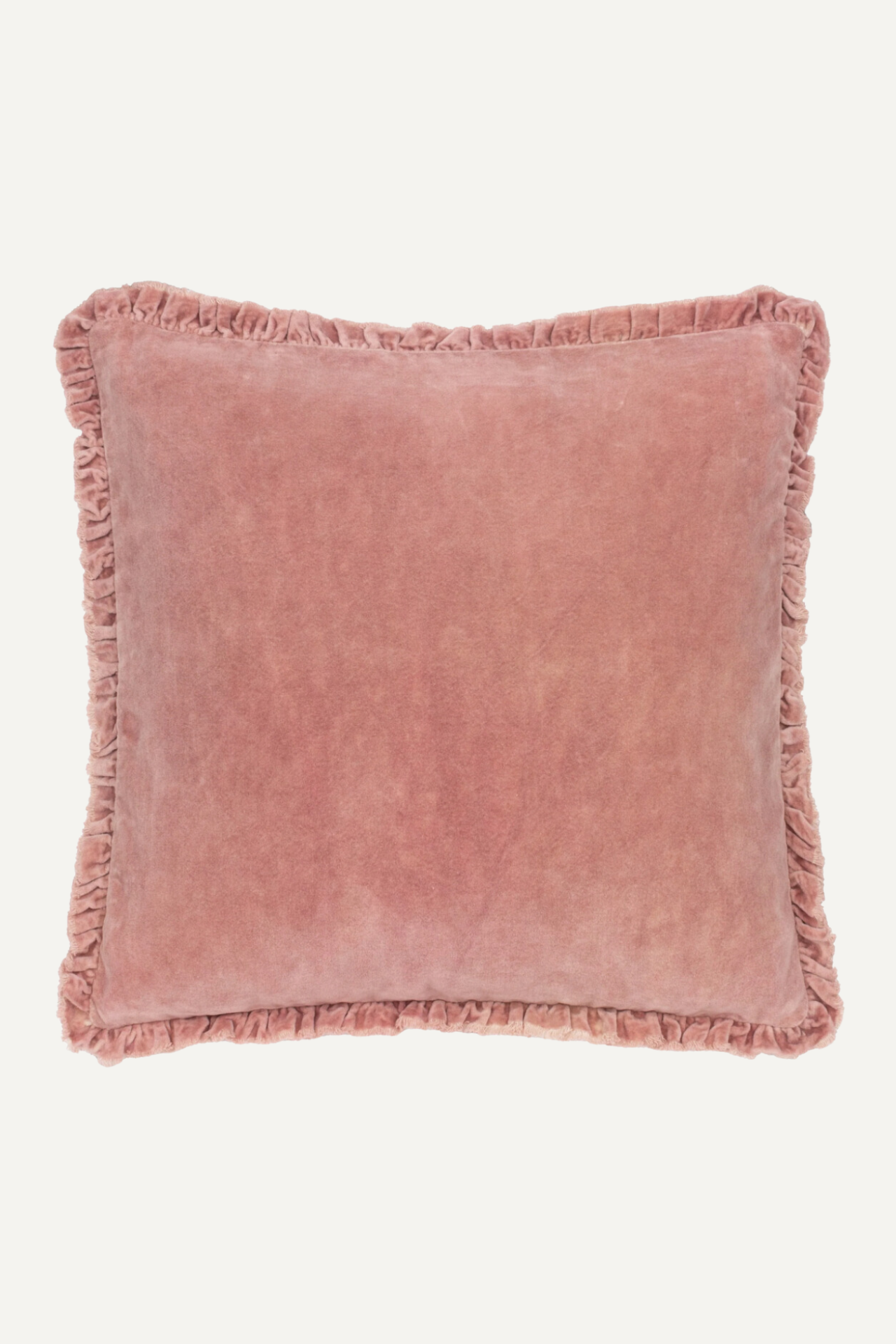 Rosewood Washed Cotton Velvet Cushion 001