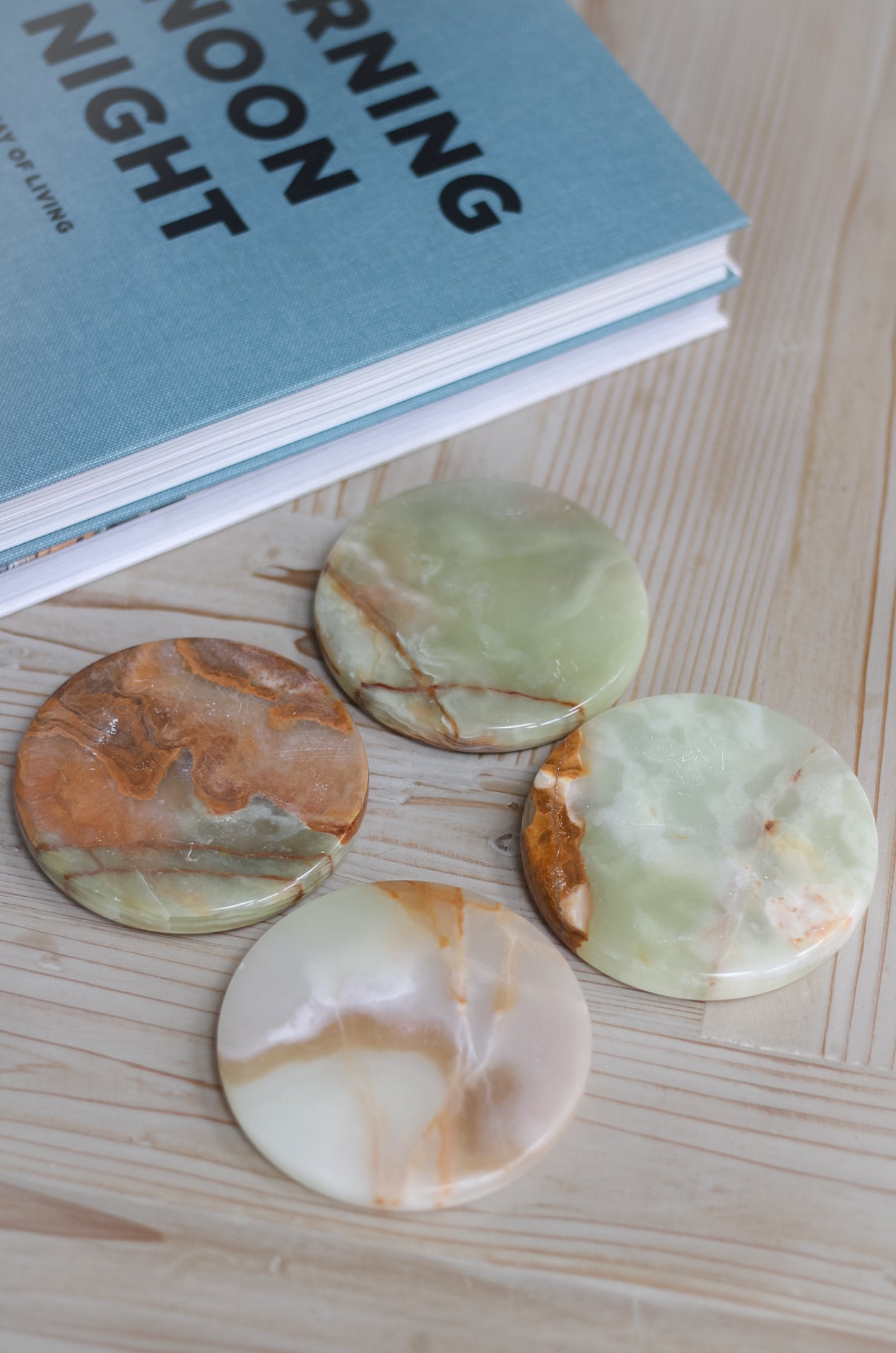 Round Natural Onyx Coasters