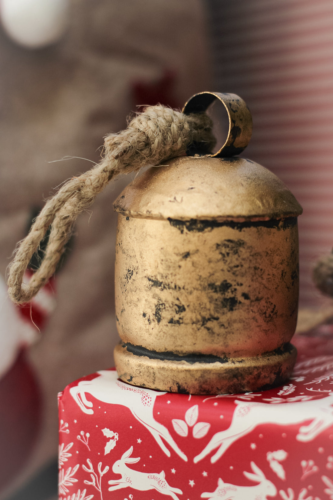 Up close of gold bell