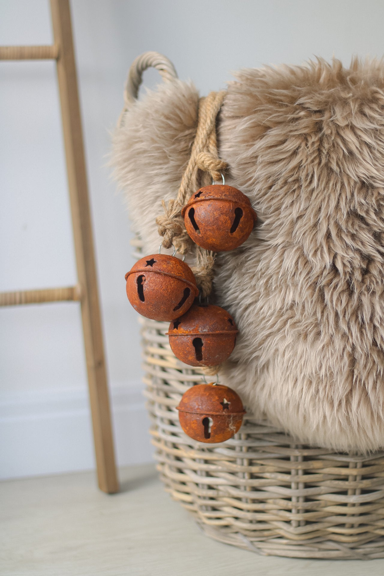 Rustic Hanging Bells with Star Pattern