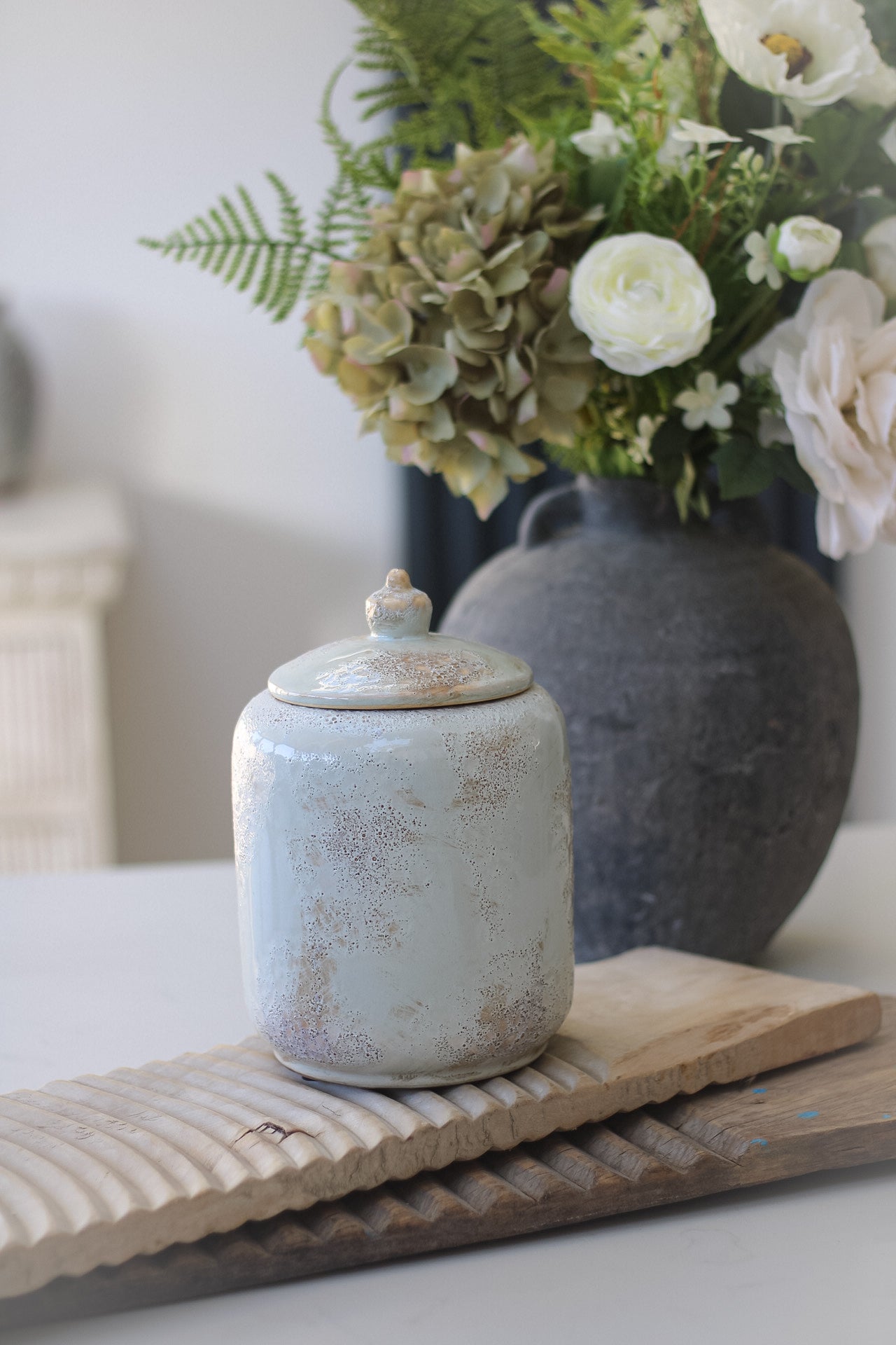 Rustic Jar with Lid