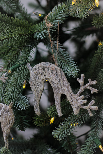 Woodland inspired reindeer tree hanger