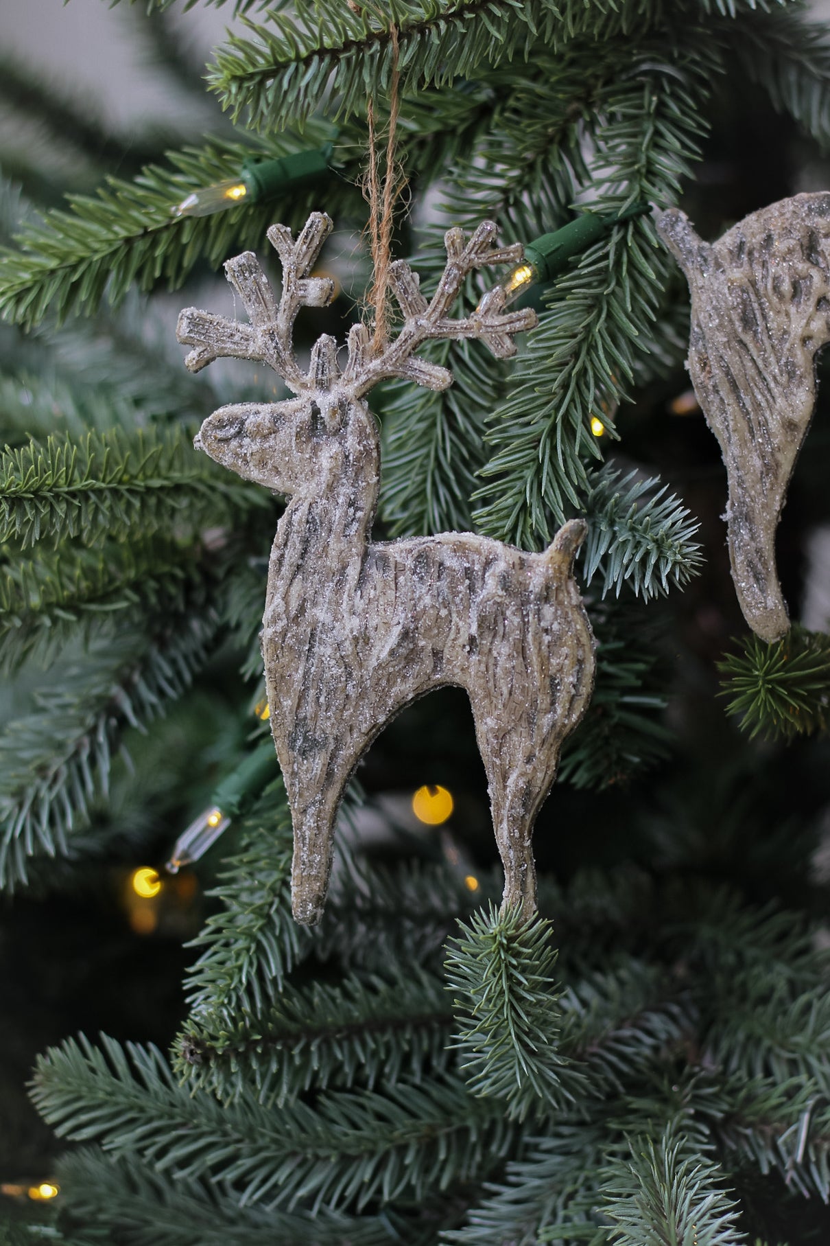 standing reindeer tree decoration