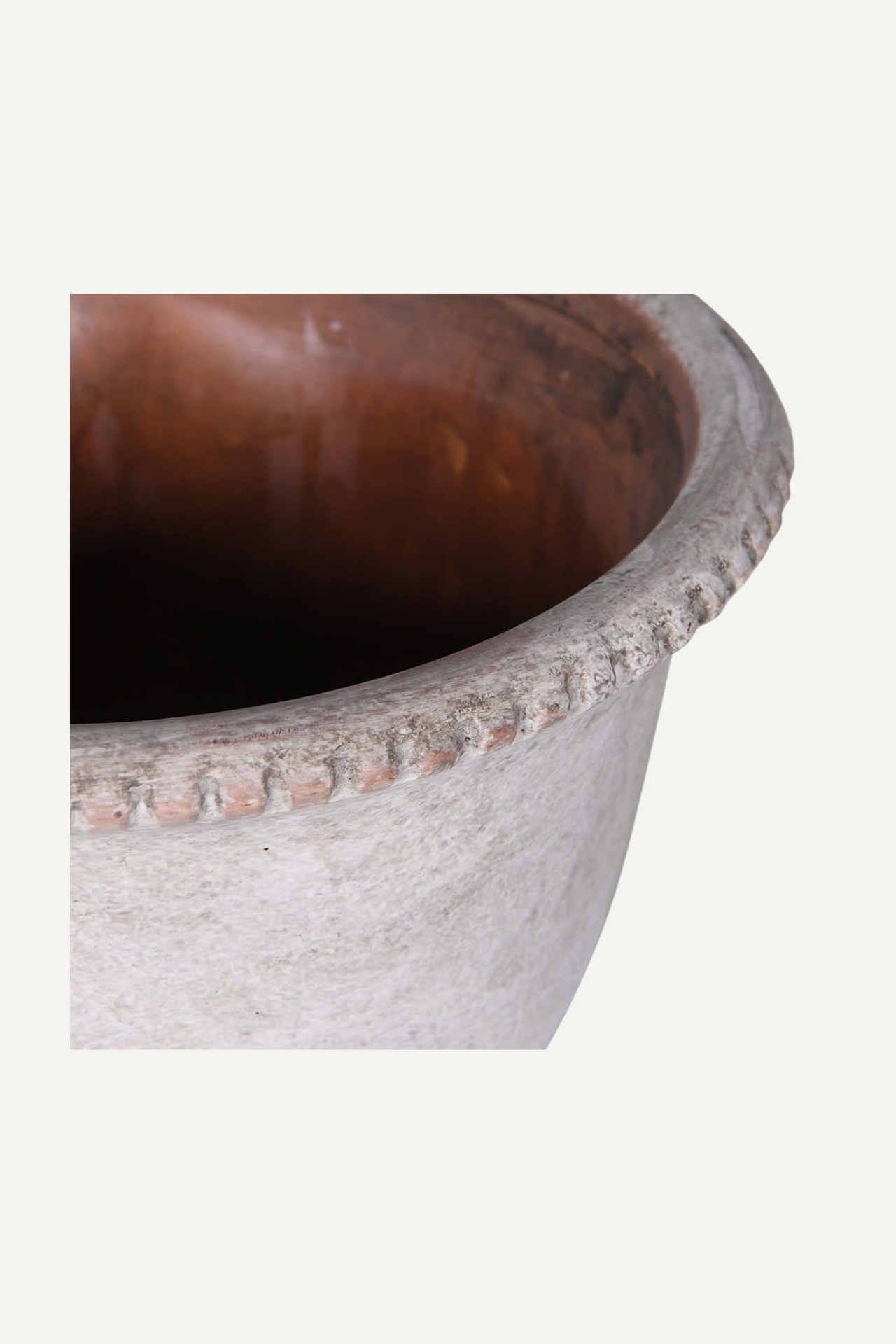 Rustic Urn Pot with bobble edge detail for home decor