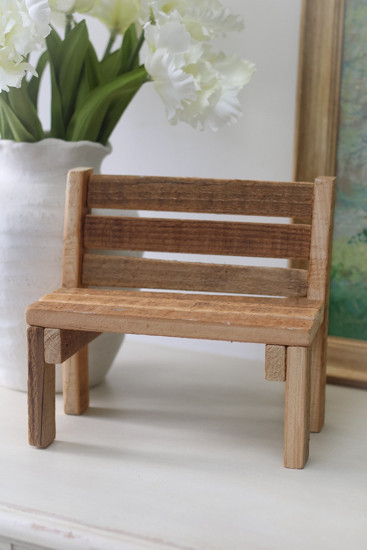 Rustic Wooden Styling Bench