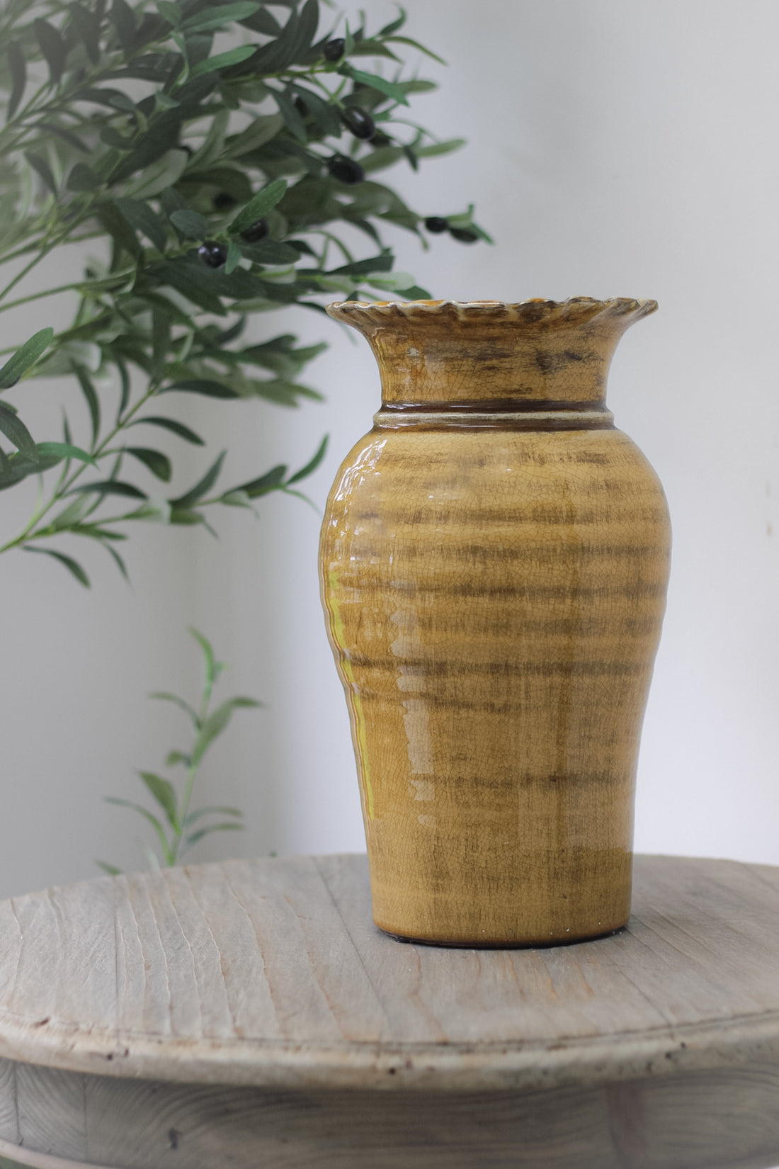 Saffron Rustic Tall Terracotta Vase 001