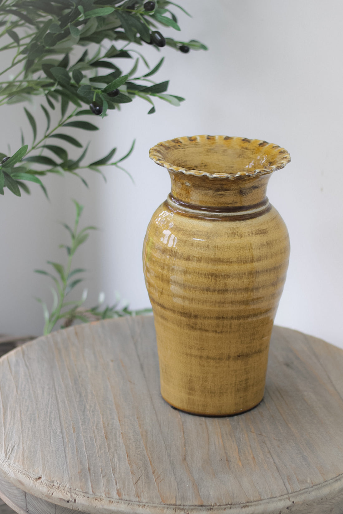 Saffron Rustic Tall Terracotta Vase 002