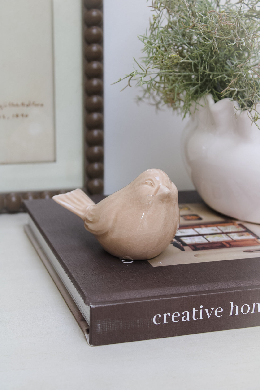 Sand Ceramic Spring Bird Ornament